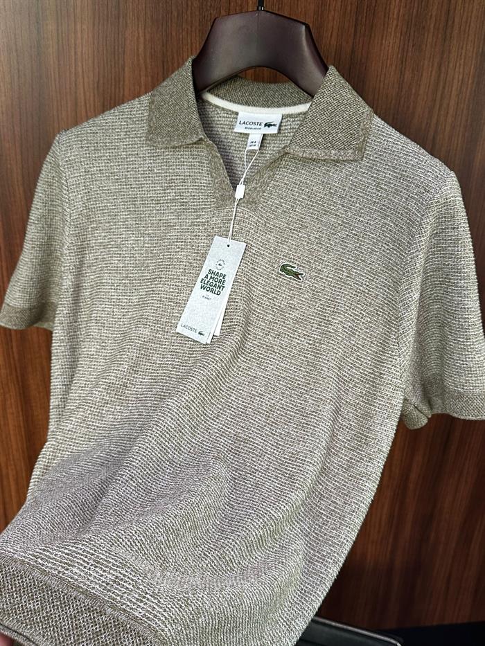 Nakış Marka Logolu Tonaton Yakalı Örme Triko T-Shirt