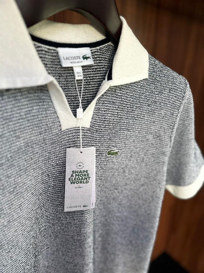 Nakış Marka Logolu Tonaton Yakalı Örme Triko T-Shirt