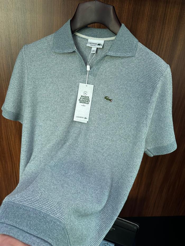 Nakış Marka Logolu Tonaton Yakalı Örme Triko T-Shirt