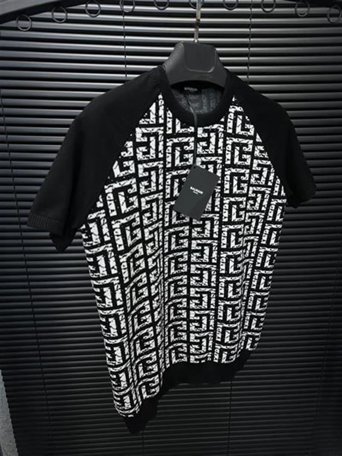 Parçalı Marka Nakışlı Triko T-Shirt - Beyaz