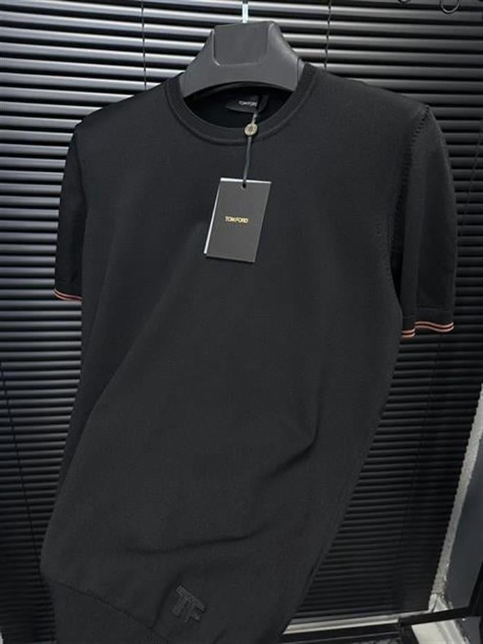 Şerit Kol Detaylı Basic Triko T-Shirt - Beyaz