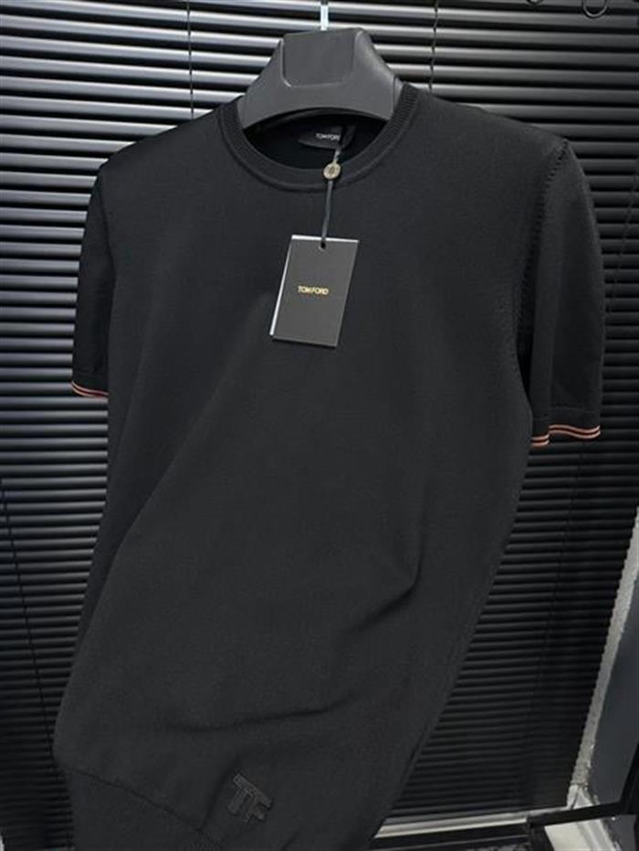 Şerit Kol Detaylı Basic Triko T-Shirt - Beyaz