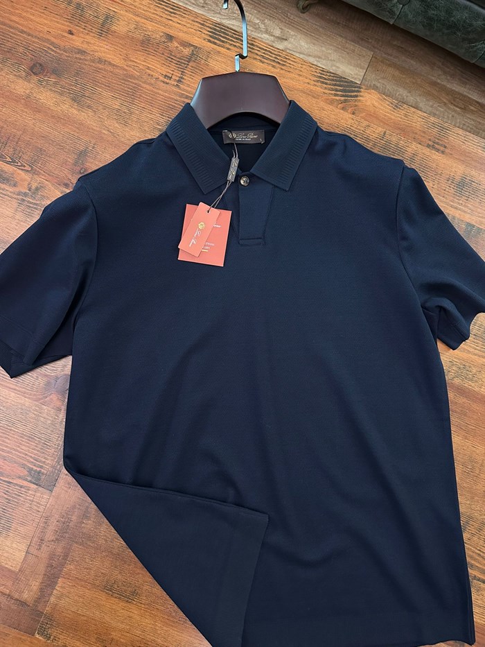 Yaka Detaylı Triko T-Shirt