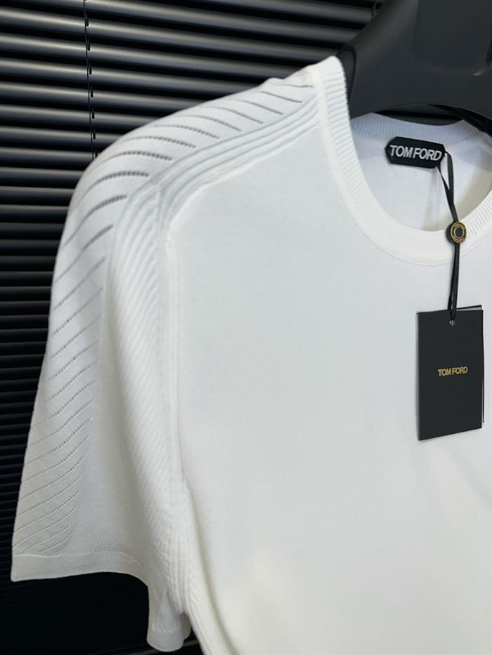 Fitilli Basic Triko T-Shirt - Beyaz