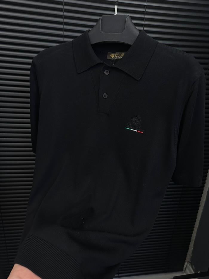 Nakış Logolu Triko Yakalı T-Shirt