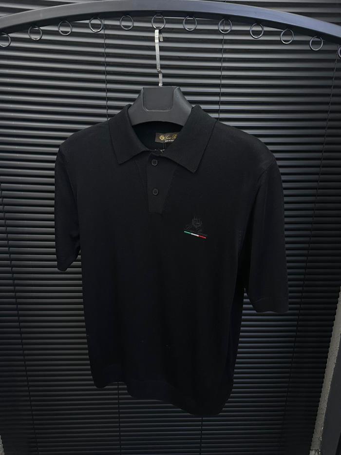 Nakış Logolu Triko Yakalı T-Shirt