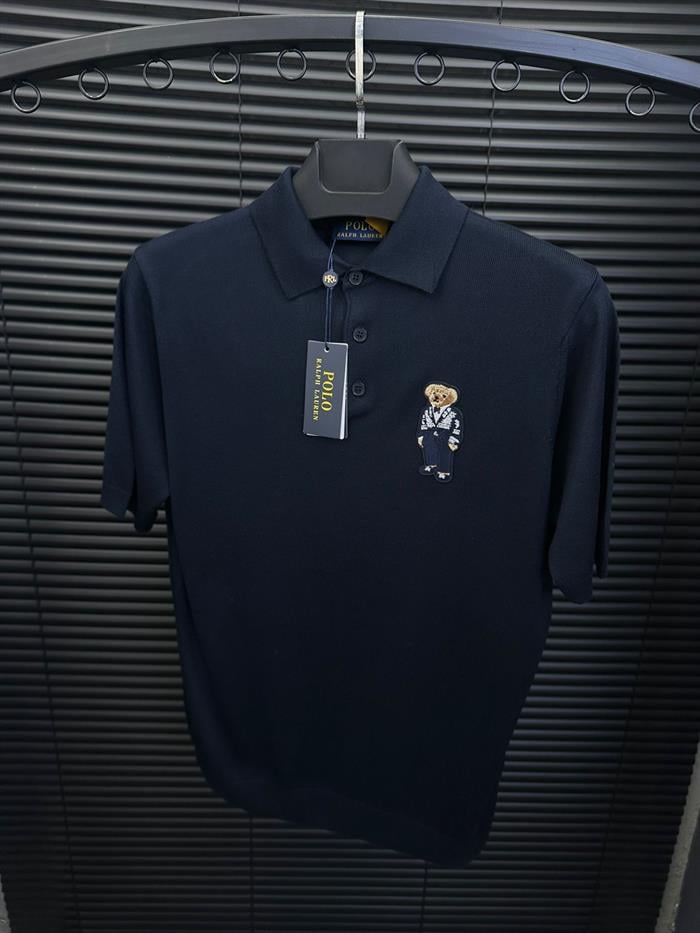 Teddy Bear Nakış Baskılı Triko Yakalı T-Shirt