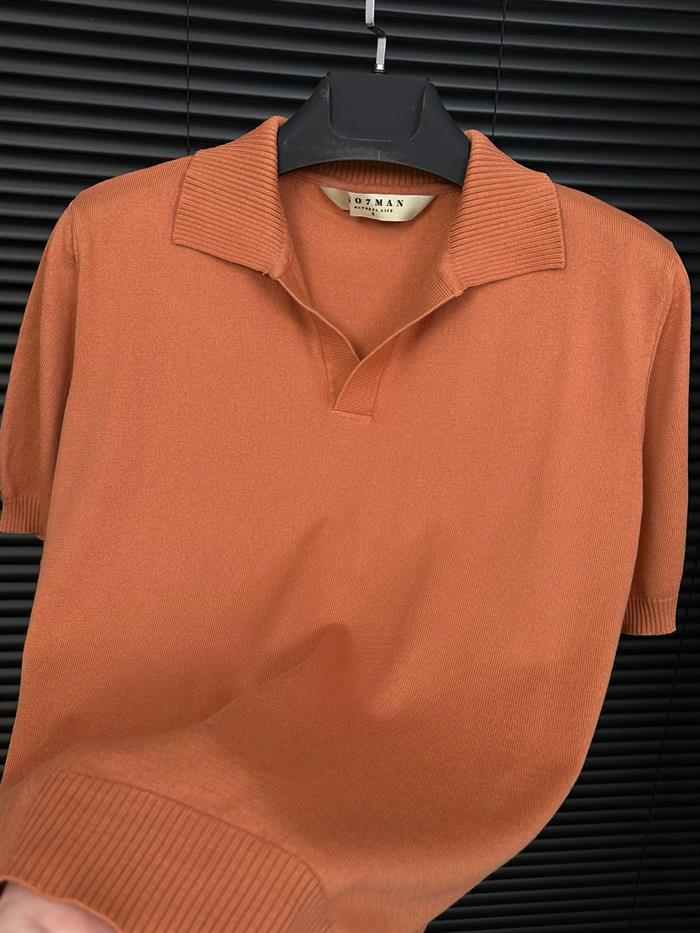 Triko Kumaş Yakalı T-Shirt