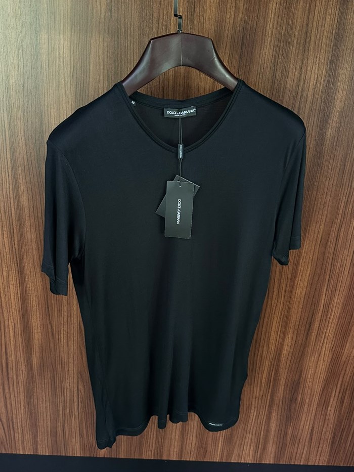 Kesik Yaka Detaylı Basic V Yaka T-Shirt