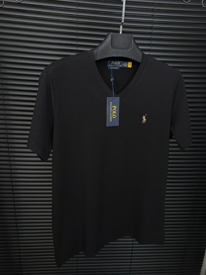 Nakış Logolu V Yaka Basic T-Shirt