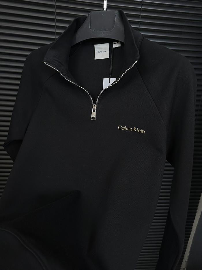 Kabartma Logolu Yarım Fermuar Sweatshirt