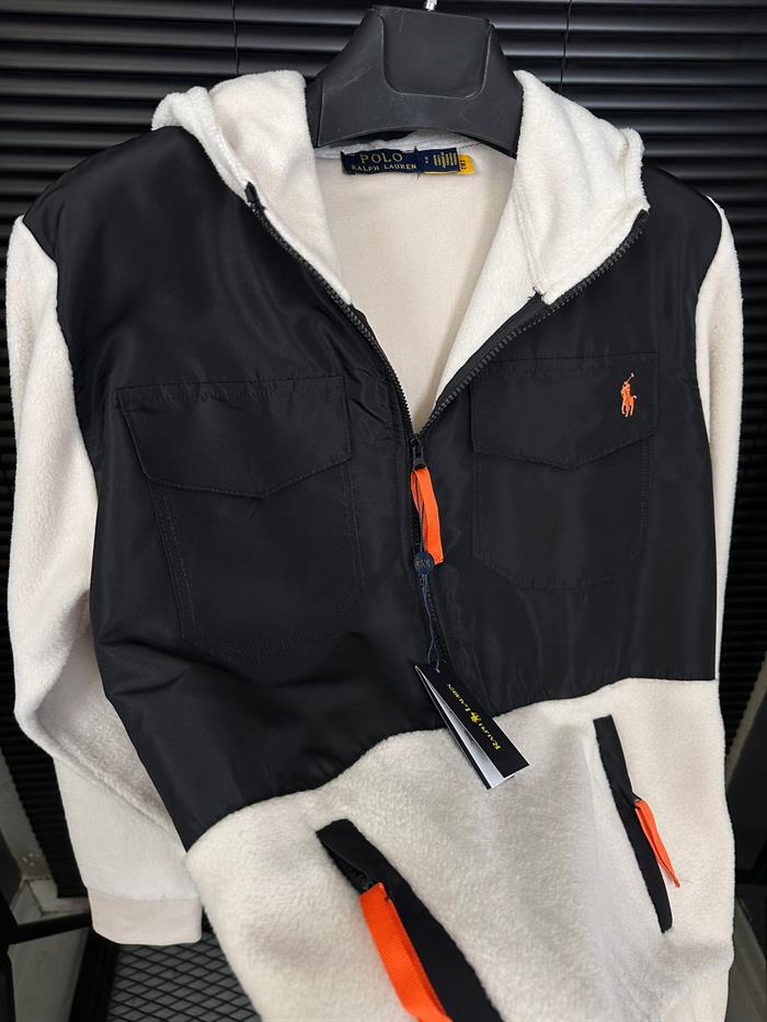 Nakış Logolu Kapşonlu Yarım Fermuarlı Sweatshirt