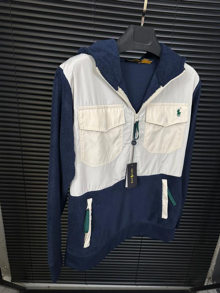 Nakış Logolu Kapşonlu Yarım Fermuarlı Sweatshirt