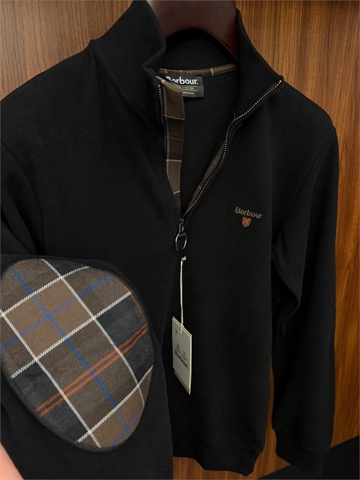 Nakış Logolu Yama Detaylı Yarım Fermuarlı Selanik Sweatshirt