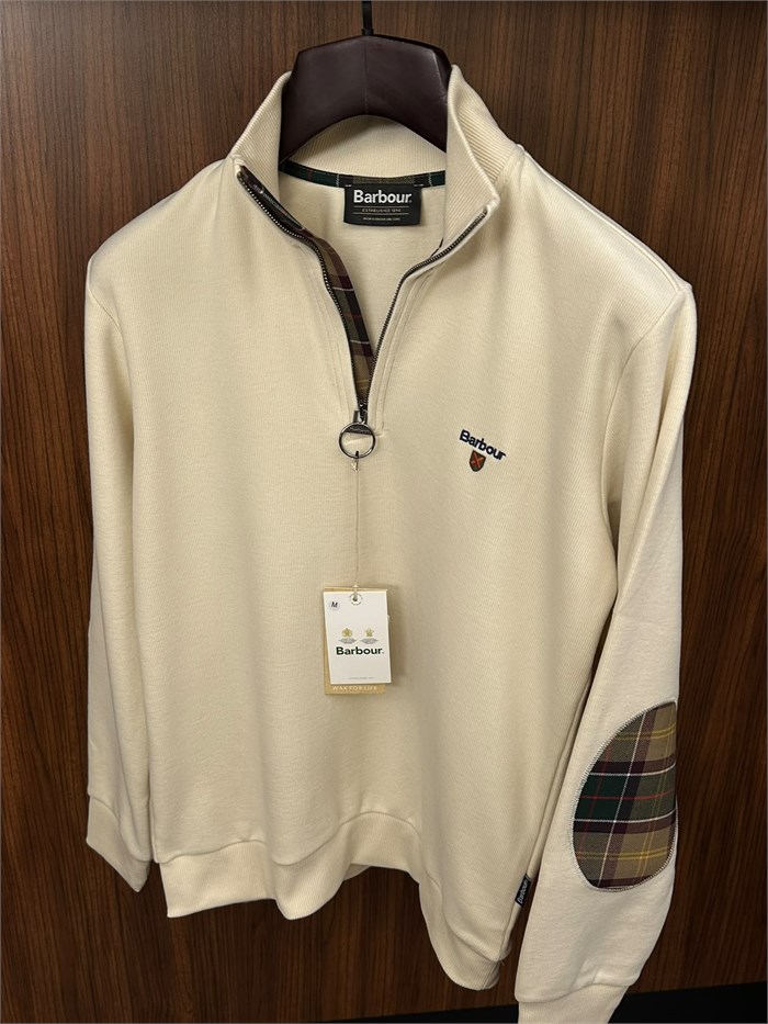 Nakış Logolu Yama Detaylı Yarım Fermuarlı Selanik Sweatshirt