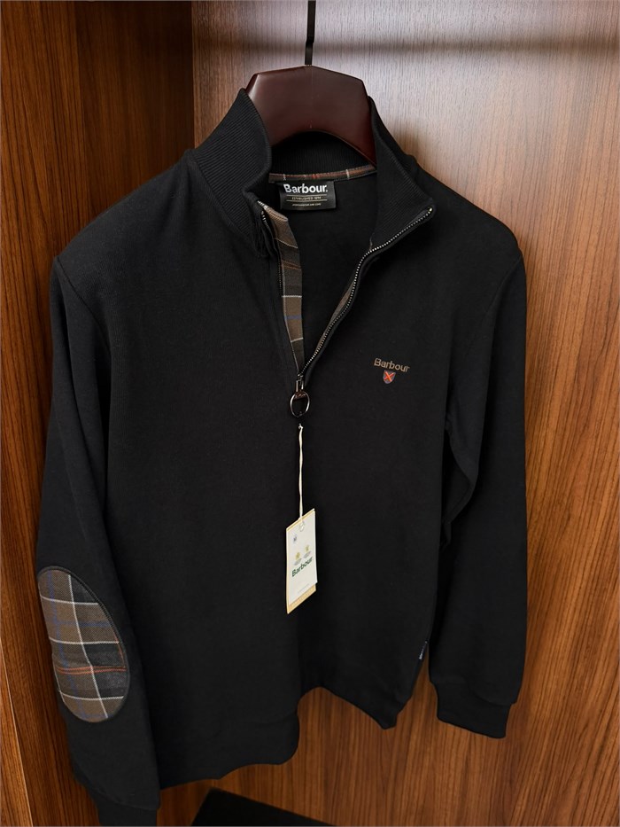 Nakış Logolu Yama Detaylı Yarım Fermuarlı Selanik Sweatshirt