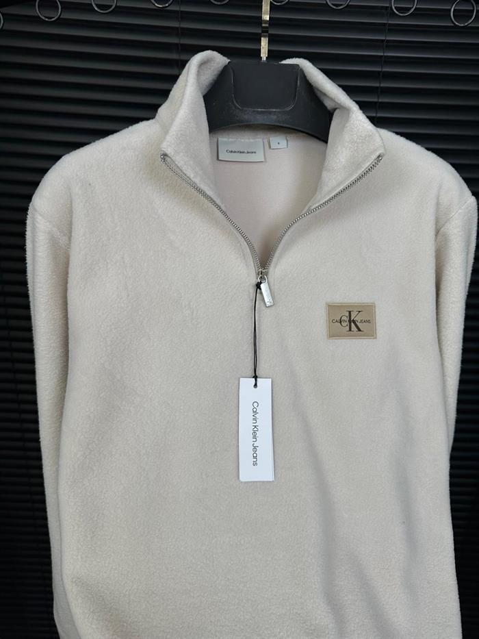 Nakış Logolu Yarım Fermuar Polar Sweatshirt