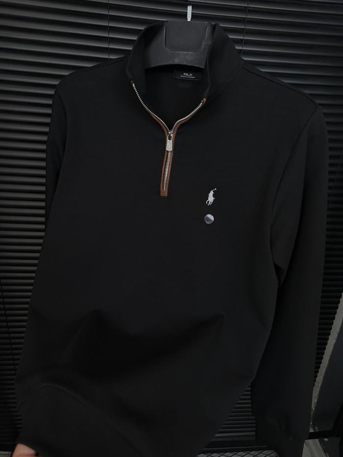 Nakış Logolu Yarım Fermuarlı Sweatshirt