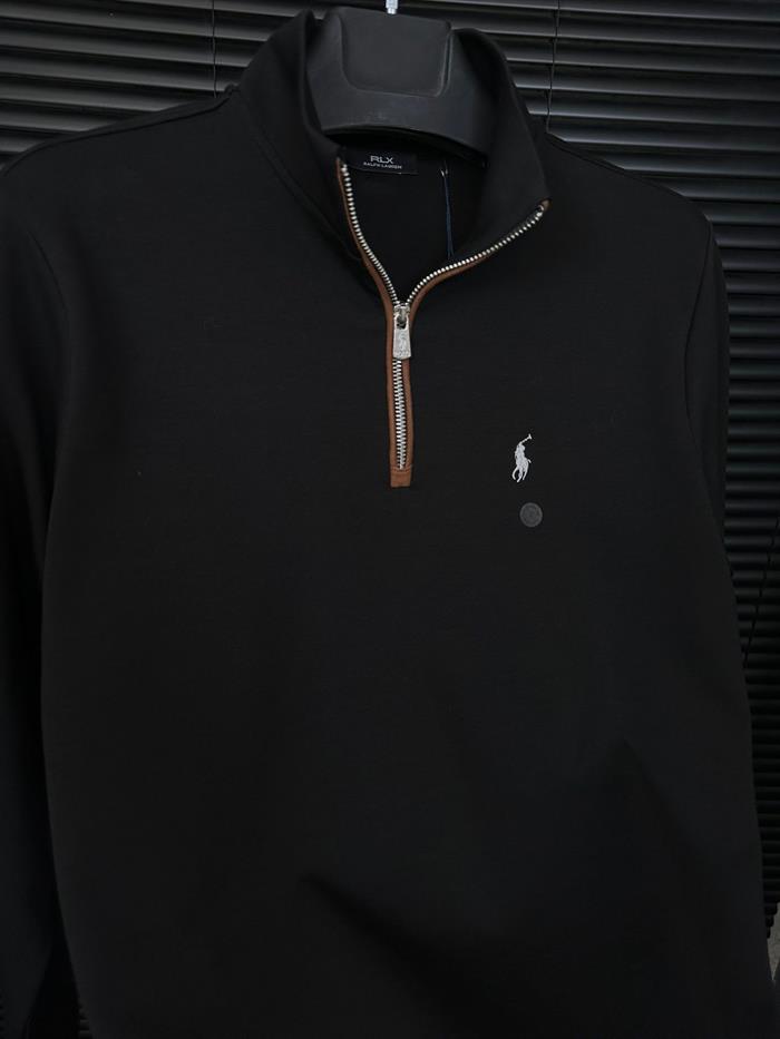 Nakış Logolu Yarım Fermuarlı Sweatshirt