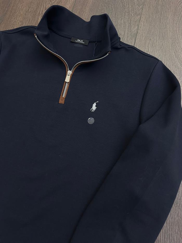 Nakış Logolu Yarım Fermuarlı Sweatshirt