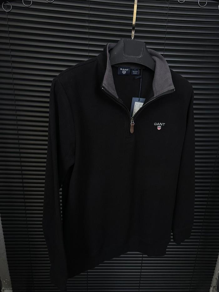 Yaka Yazılı Yarım Fermuar Sweatshirt