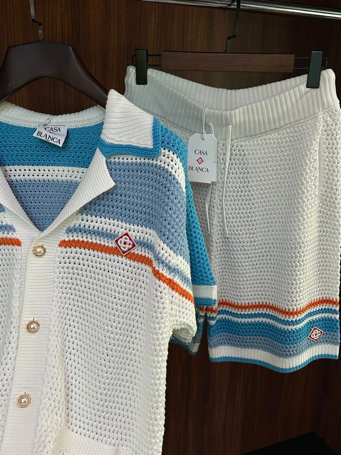 Polo Knit Shorts Suits