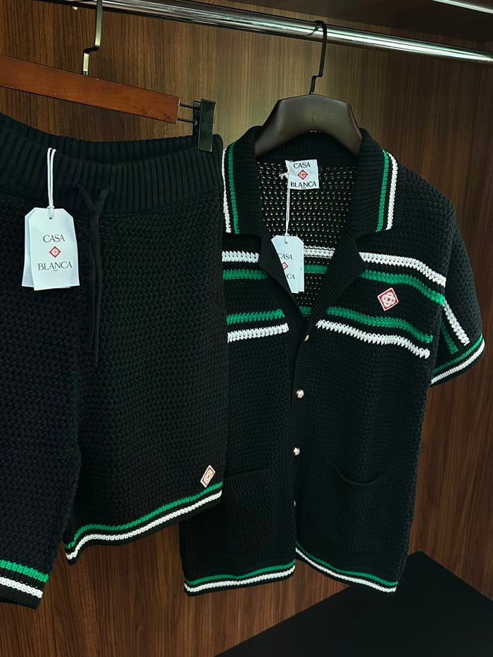 Polo Knit Shorts Suits