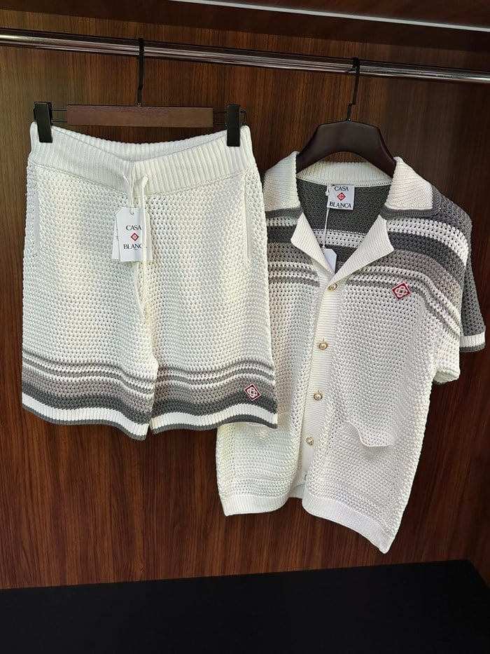 Polo Knit Shorts Suits