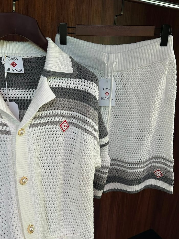 Polo Knit Shorts Suits