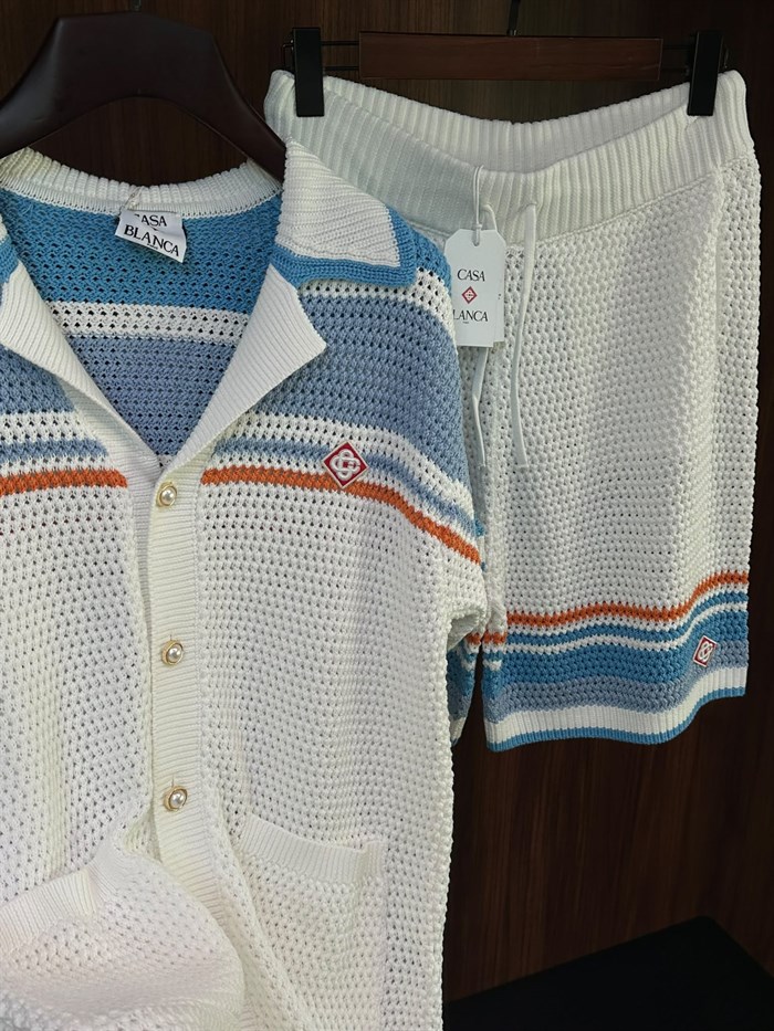 Polo Knit Shorts Suits