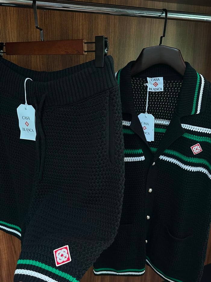 Polo Knit Shorts Suits