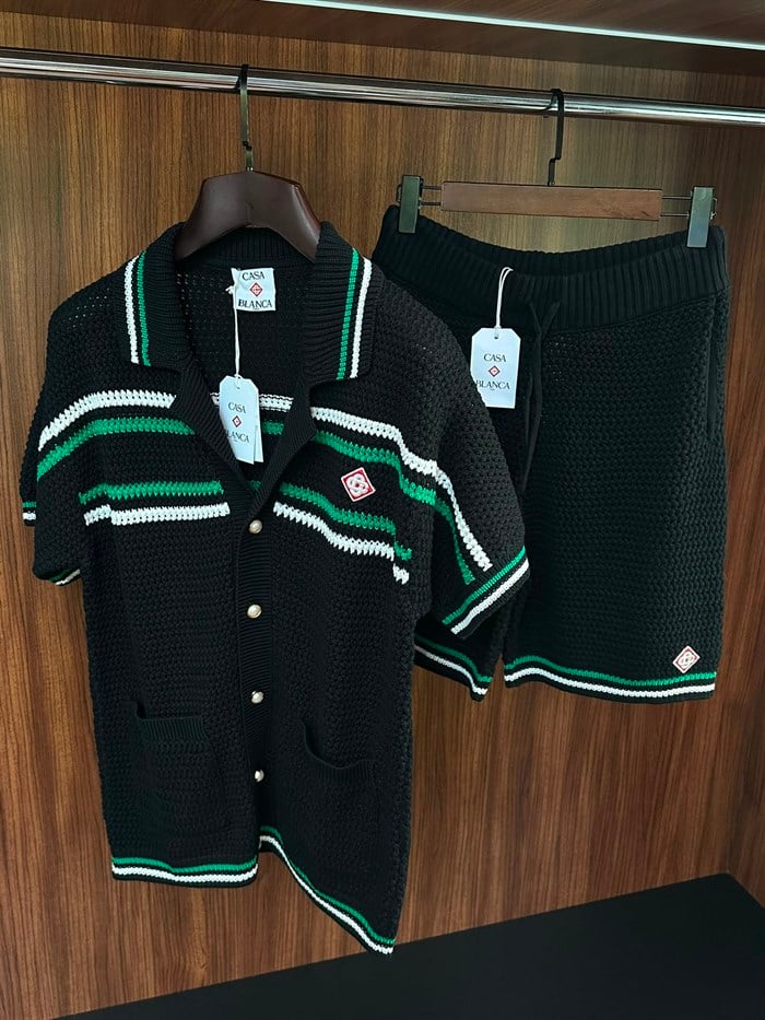 Polo Knit Shorts Suits