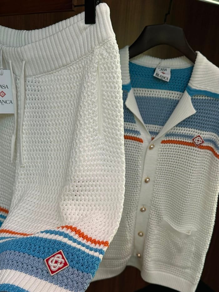 Polo Knit Shorts Suits