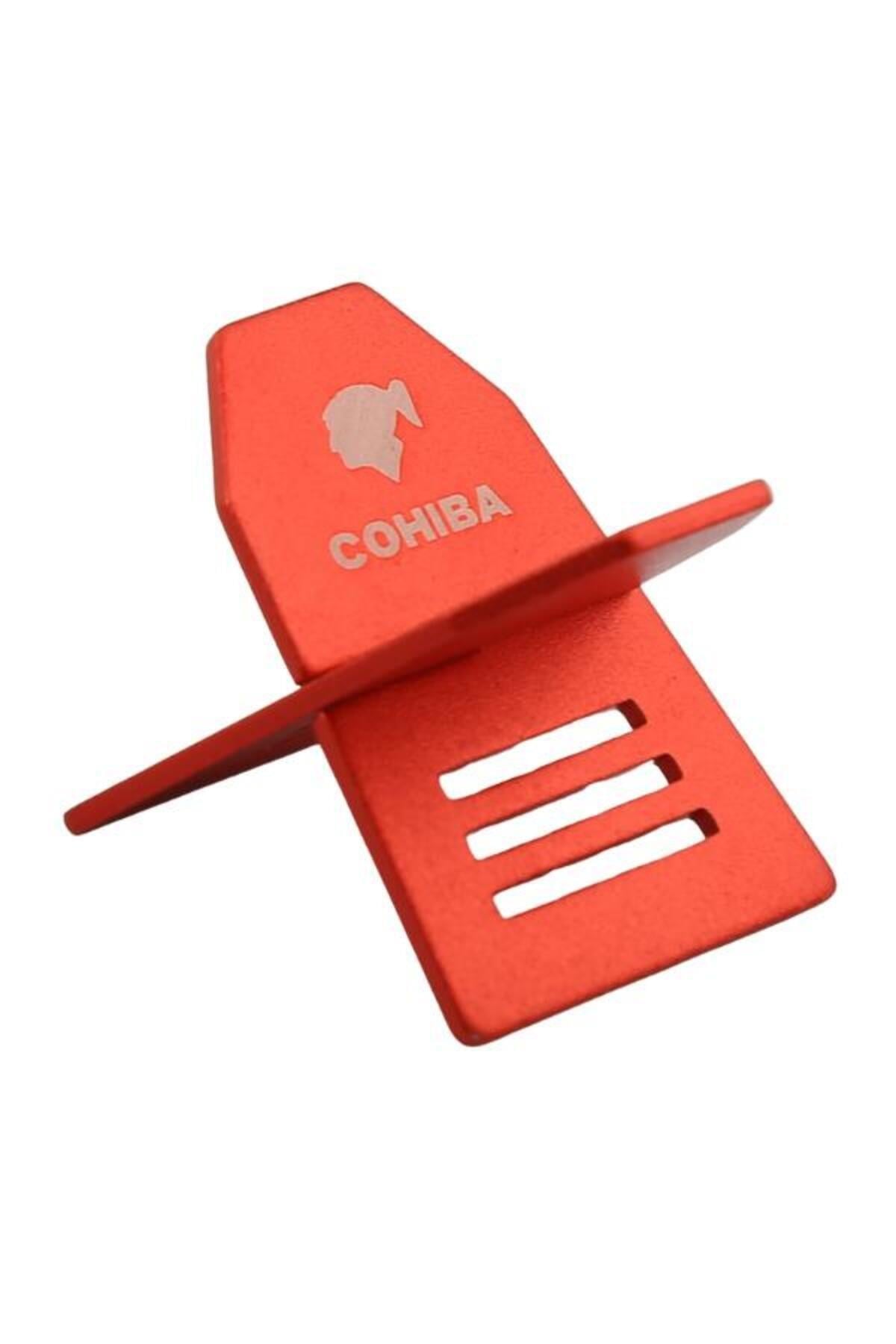 Cohiba Kırmızı Puro Tutucu Metal Sehpa CPT0560
