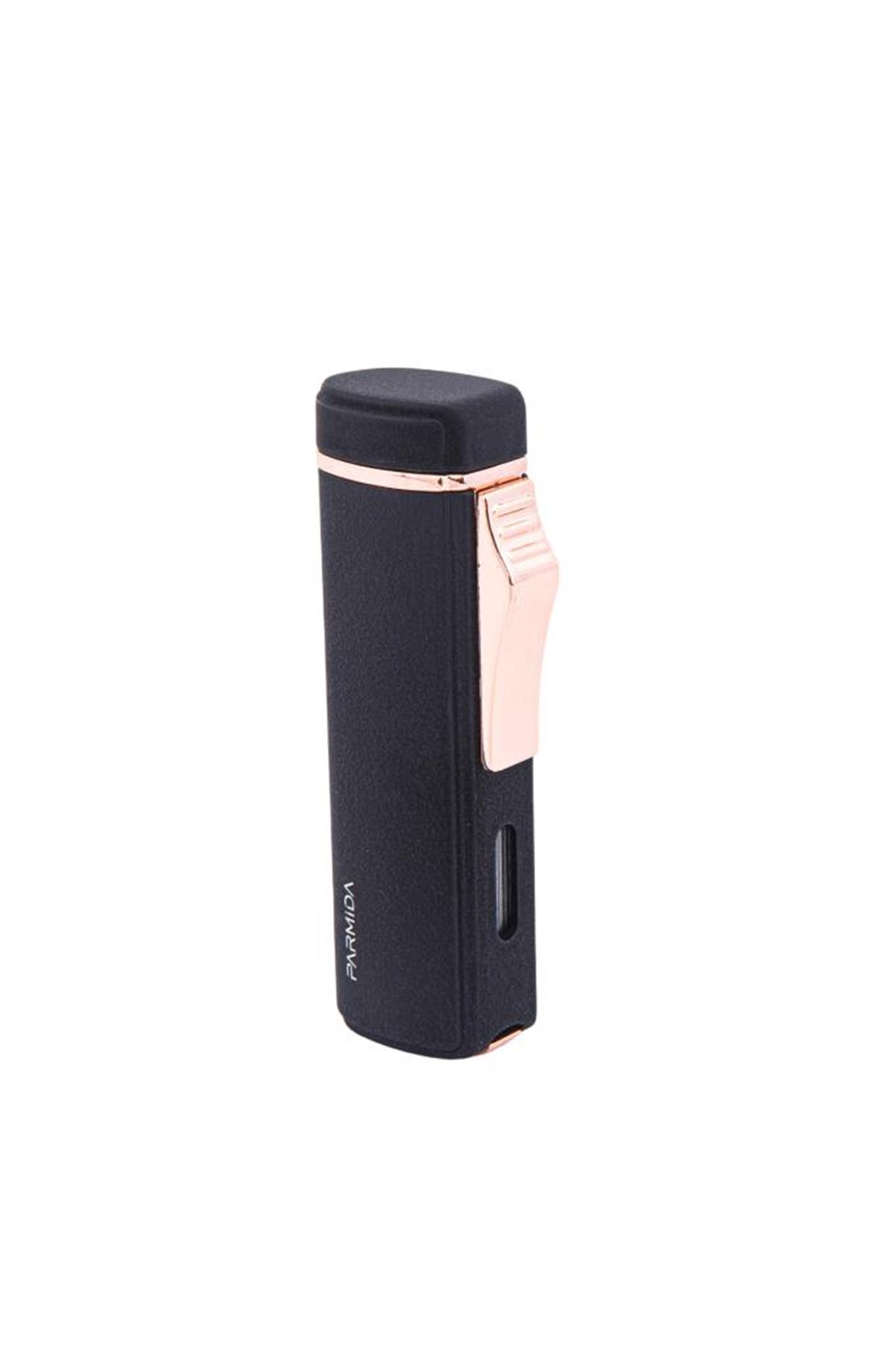 Parmida 3 Torch Pürmüz Mat Siyah Puro Çakmağı PCM0569