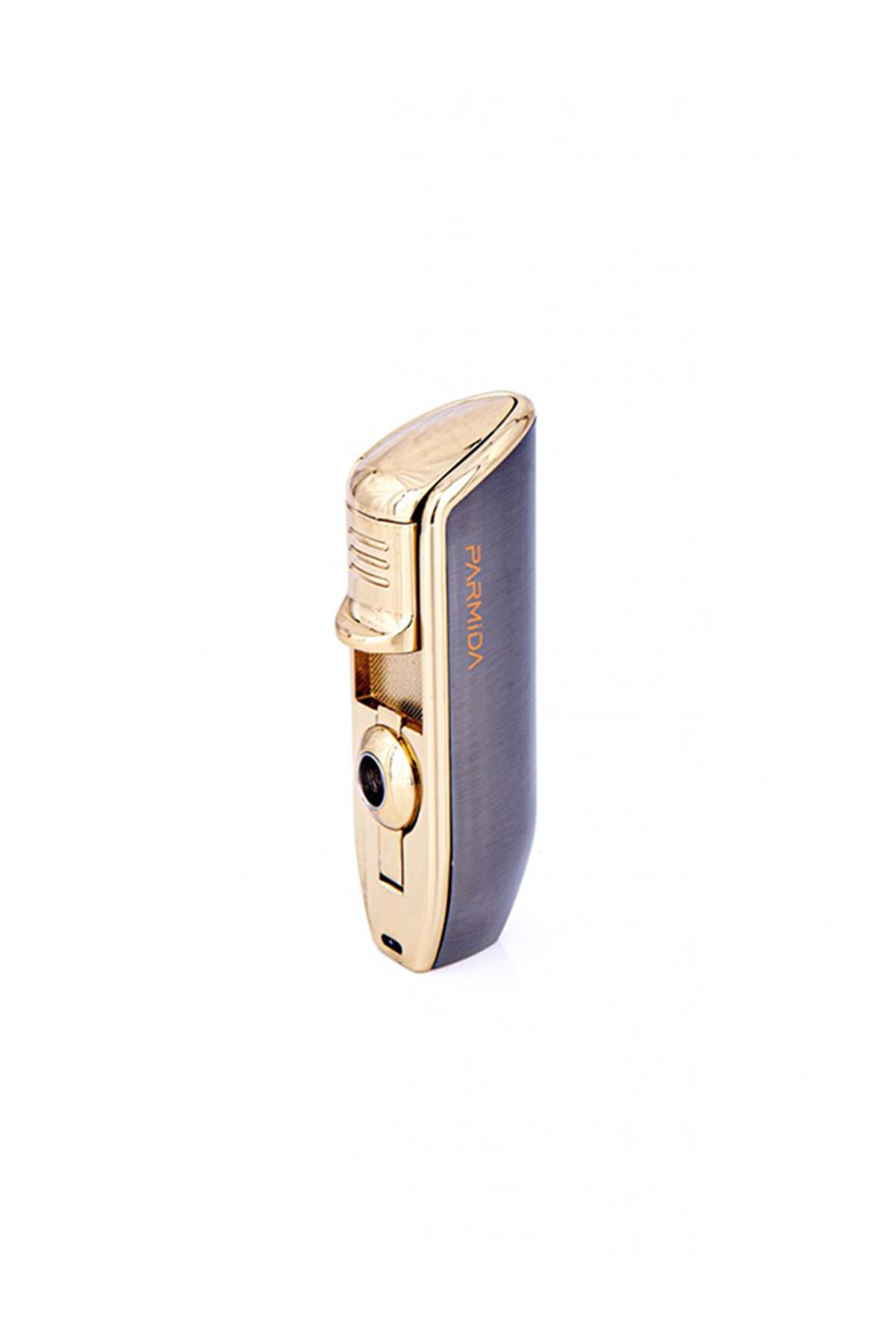 Parmida 3 Torch Pürmüz Yan Ağız Gunmetal Puro Çakmağı PCM022