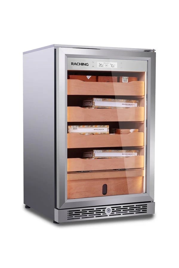 Raching Gümüş Elektronik Humidor Puro Dolabı FZC360N FZC360N-gümüşRaching