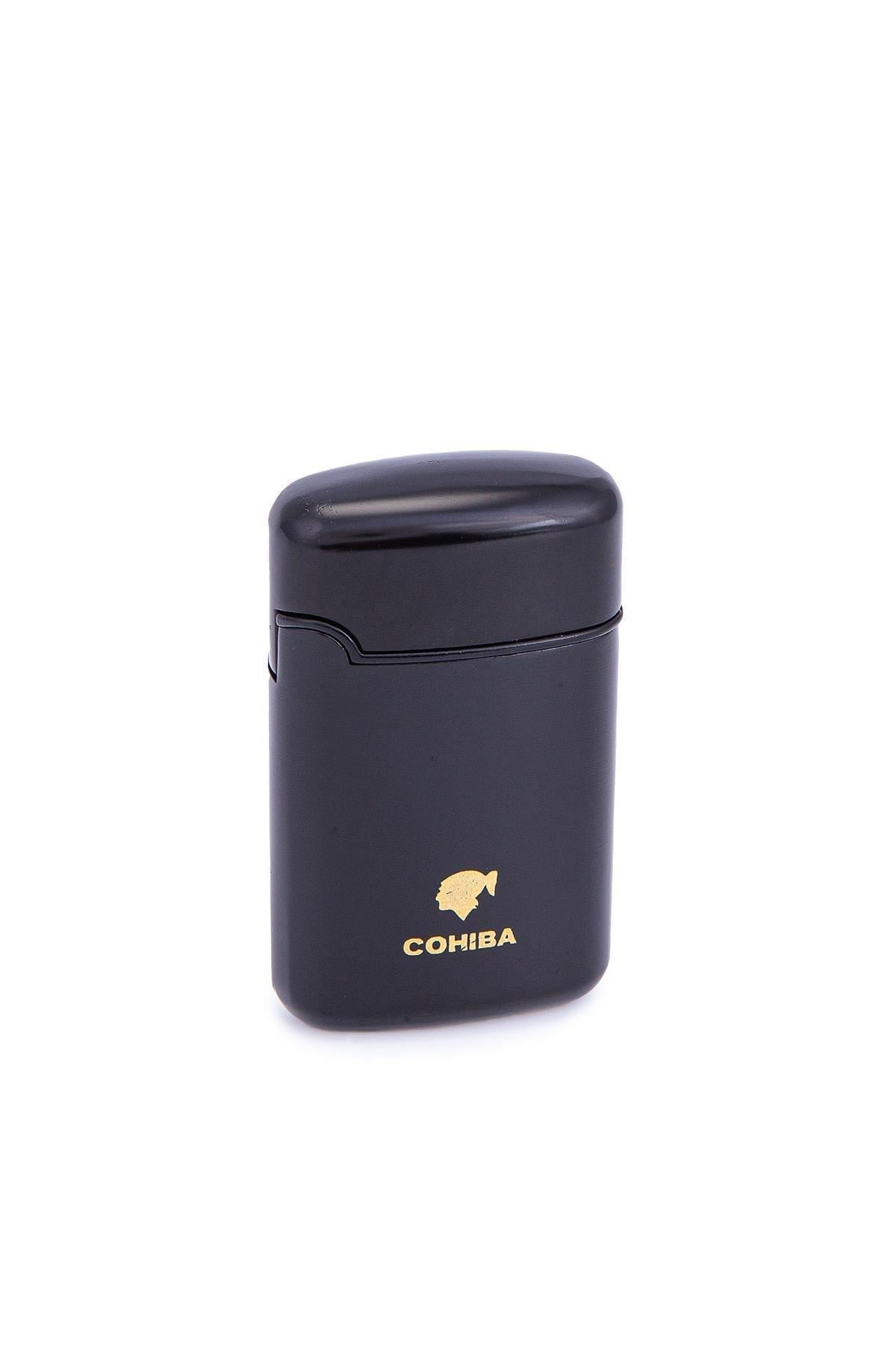 Cohiba 3 Torch Pürmüz Parlak Siyah Metal Puro Çakmağı CCM0499