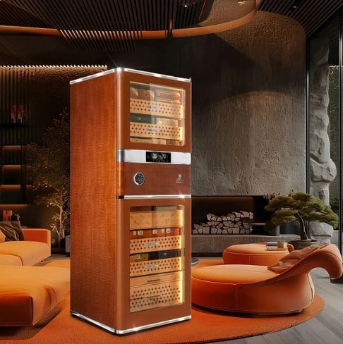 Raching Özel Üretim KAHVRENGİ Elektronik Humidor Puro Dolabı RR780KAHVERENGİ RR780Raching