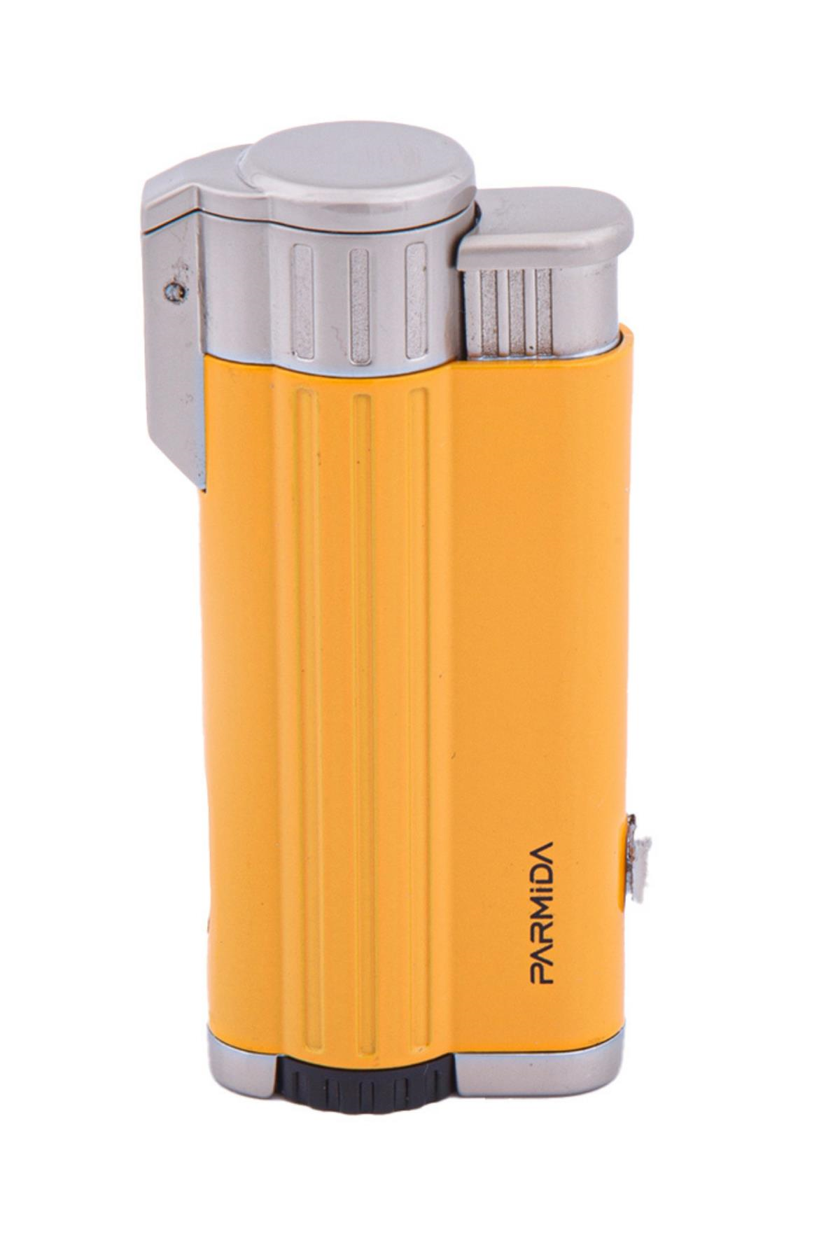 Parmida 3 Torch Pürmüz Sarı-Gümüş Puro Çakmağı PCM0521