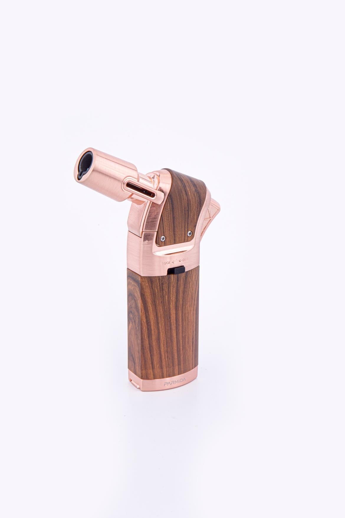 Parmida Tek Torch Pürmüz Ahşap Desenli Masa Tipi Puro Çakmağı Rose PCM0454