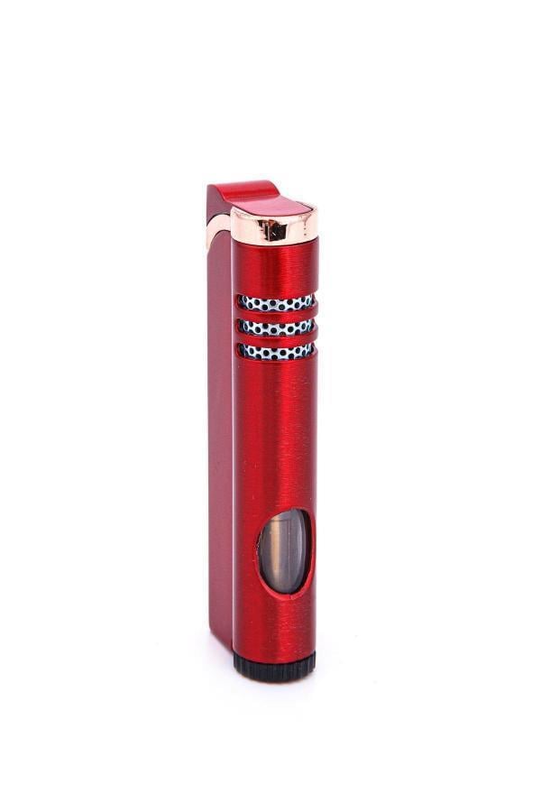 Parmida Tek Torch Pürmüz Kırmızı Metal Puro Çakmağı PCM0691