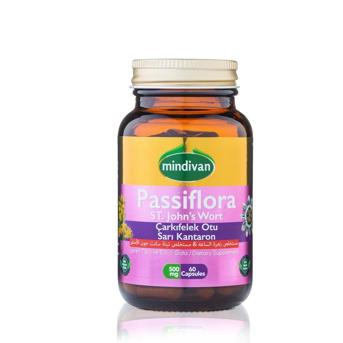 Çarkıfelek Otu (Passiflora) & Kantaron Ekstreli 500 Mg 60 Kapsül