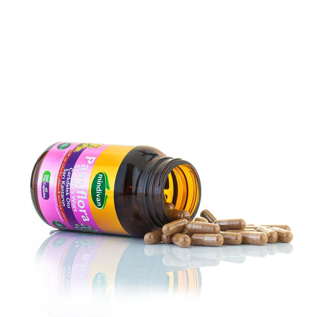 Çarkıfelek Otu (Passiflora) & Kantaron Ekstreli 500 Mg 60 Kapsül