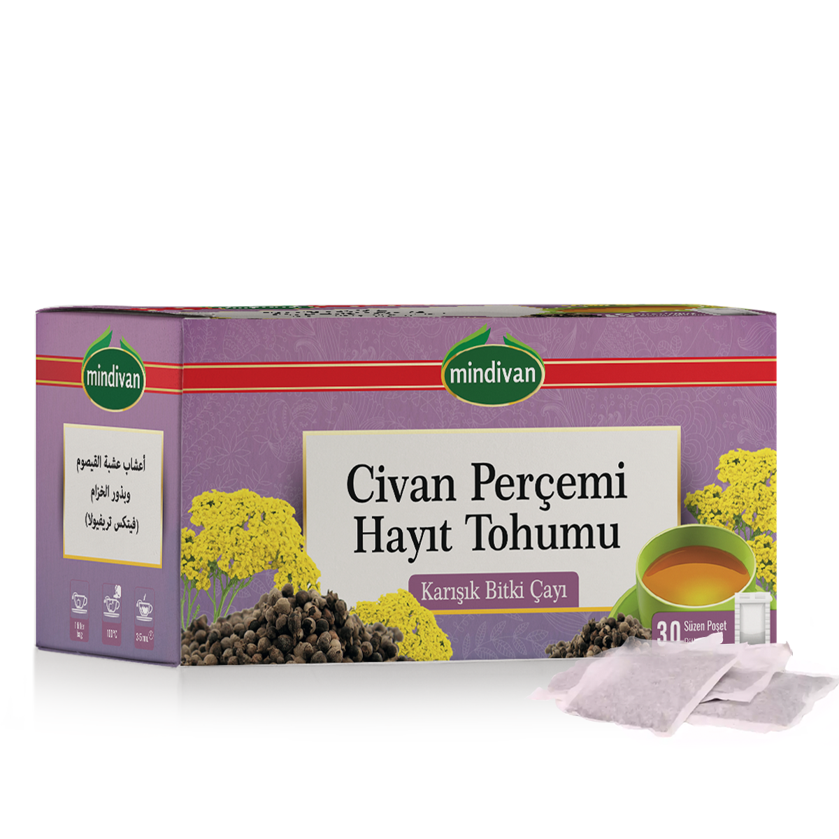 Civan Perçemi & Hayıt Tohumu Karışık Bitki Çay 30 Lu Süzen Poşet