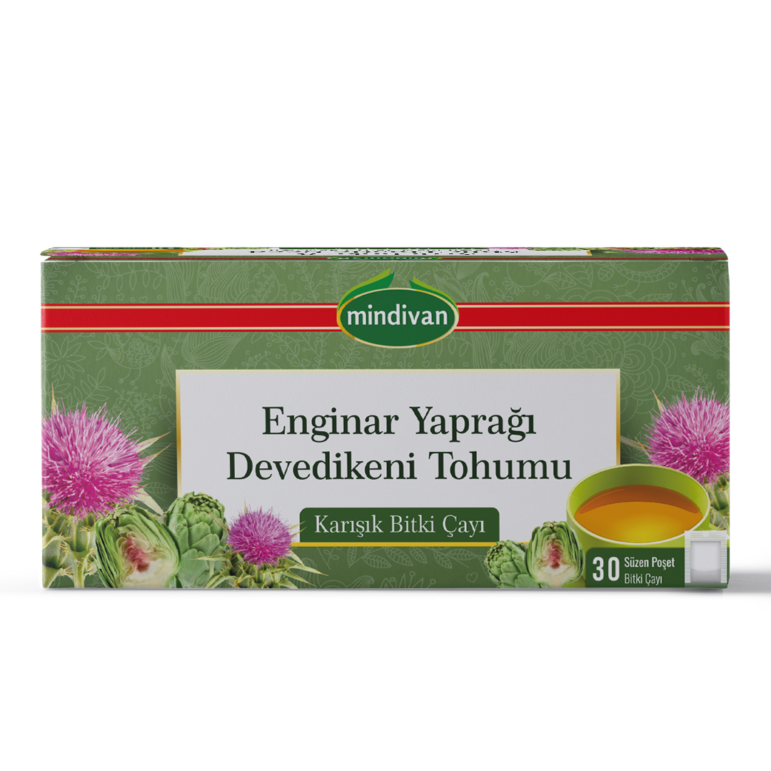 Enginar Yaprağı & Devedikeni Tohumu Karışık Bitki Çay 30 Lu Süzen Poşet