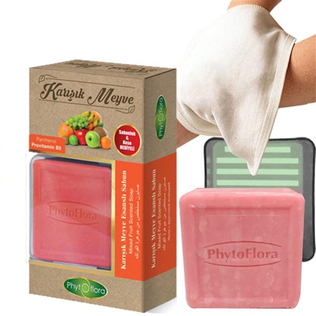 Karışık Meyve Aromalı Sabun Kese Ve Sabunluk Hediyeli 125 G
