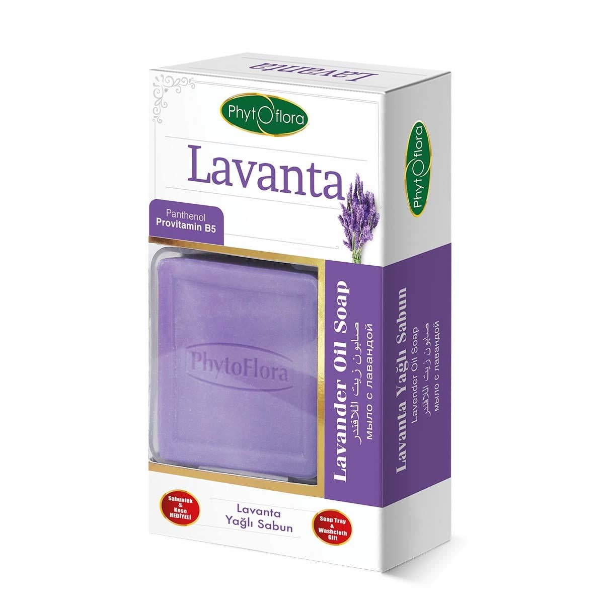 Lavanta Yağlı Sabun Kese Ve Sabunluk Hediyeli 125 G