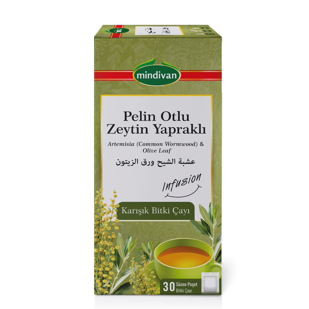 Pelin Otlu & Zeytin Yapraklı Karışık Bitki Çayı 30 Lu Süzen Poşet