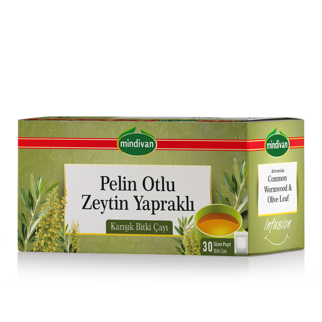 Pelin Otlu & Zeytin Yapraklı Karışık Bitki Çayı 30 Lu Süzen Poşet